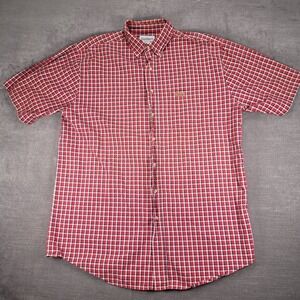 Carhartt Plaid Shirt Short Sleeve Button Up Casual Preppy Mens‎ Size Large Tall